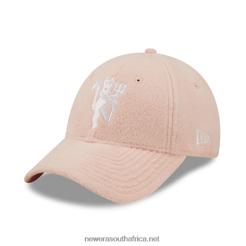 Manchester United Womens Borg Pink 9FORTY Adjustable Cap New Era TRBRBN1466