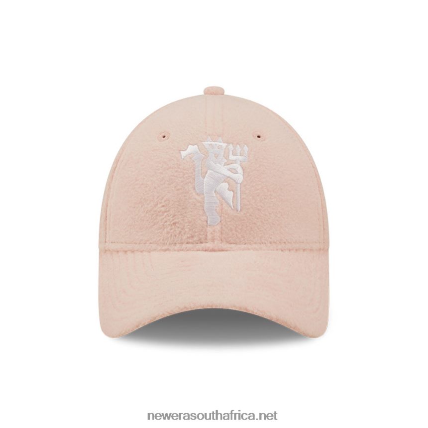 Manchester United Womens Borg Pink 9FORTY Adjustable Cap New Era TRBRBN1466