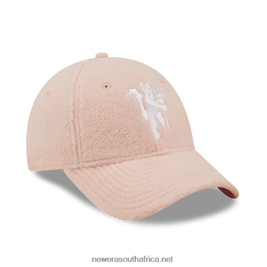 Manchester United Womens Borg Pink 9FORTY Adjustable Cap New Era TRBRBN1466