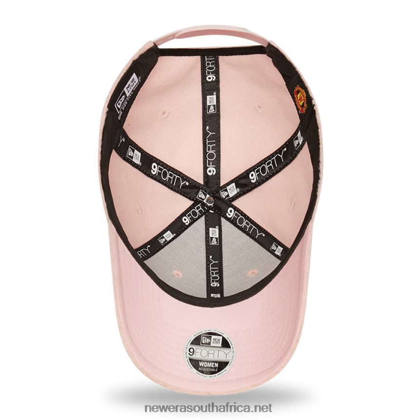 Manchester United Womens Borg Pink 9FORTY Adjustable Cap New Era TRBRBN1466