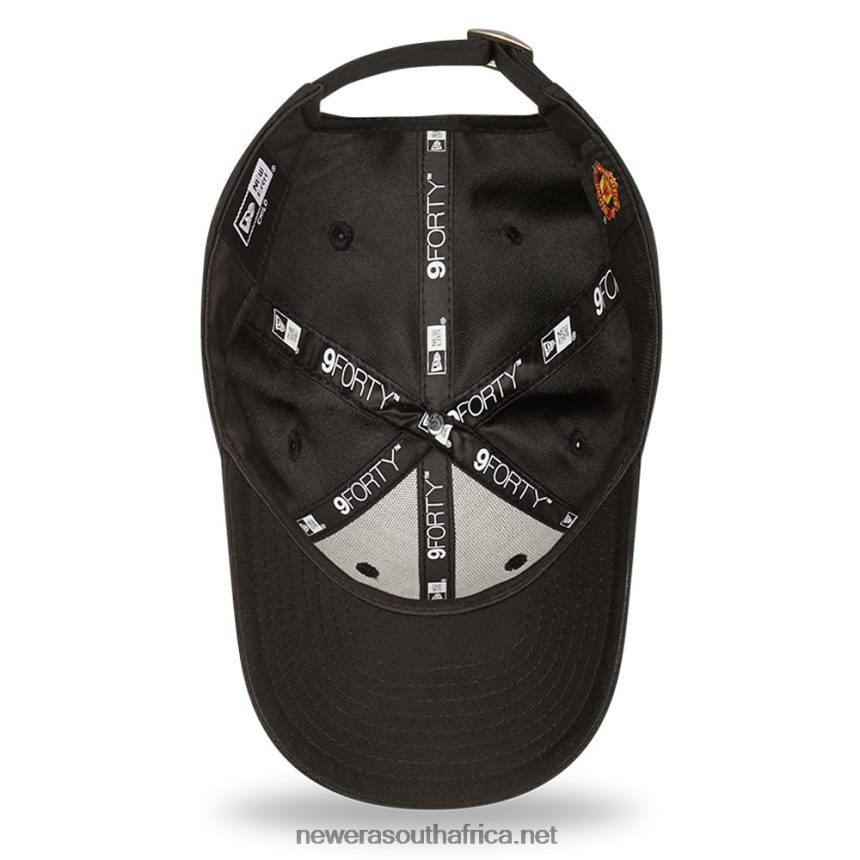 Manchester United Wordmark Youth Black 9FORTY Adjustable Cap New Era TRBRBN1785