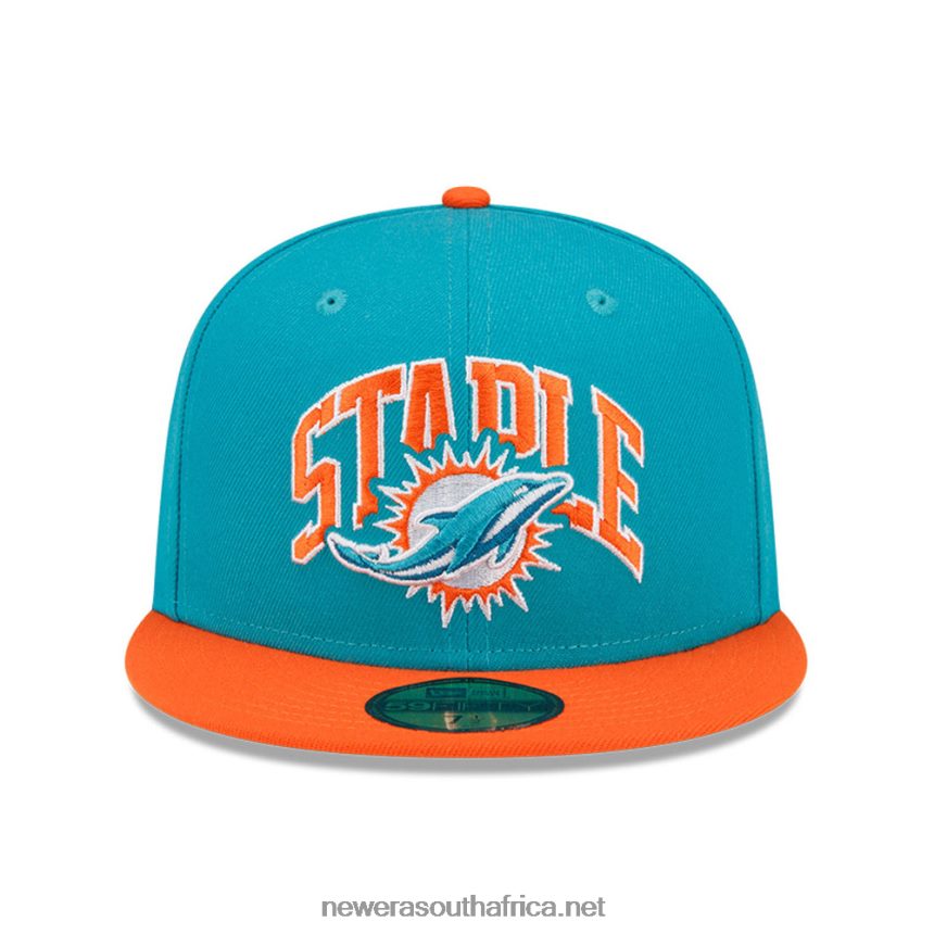 Miami Dolphins x Staple Turquoise 59FIFTY Fitted Cap New Era TRBRBN1143