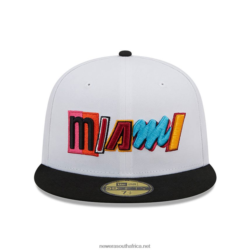 Miami Heat Authentics City Edition White 59FIFTY Fitted Cap New Era TRBRBN1001