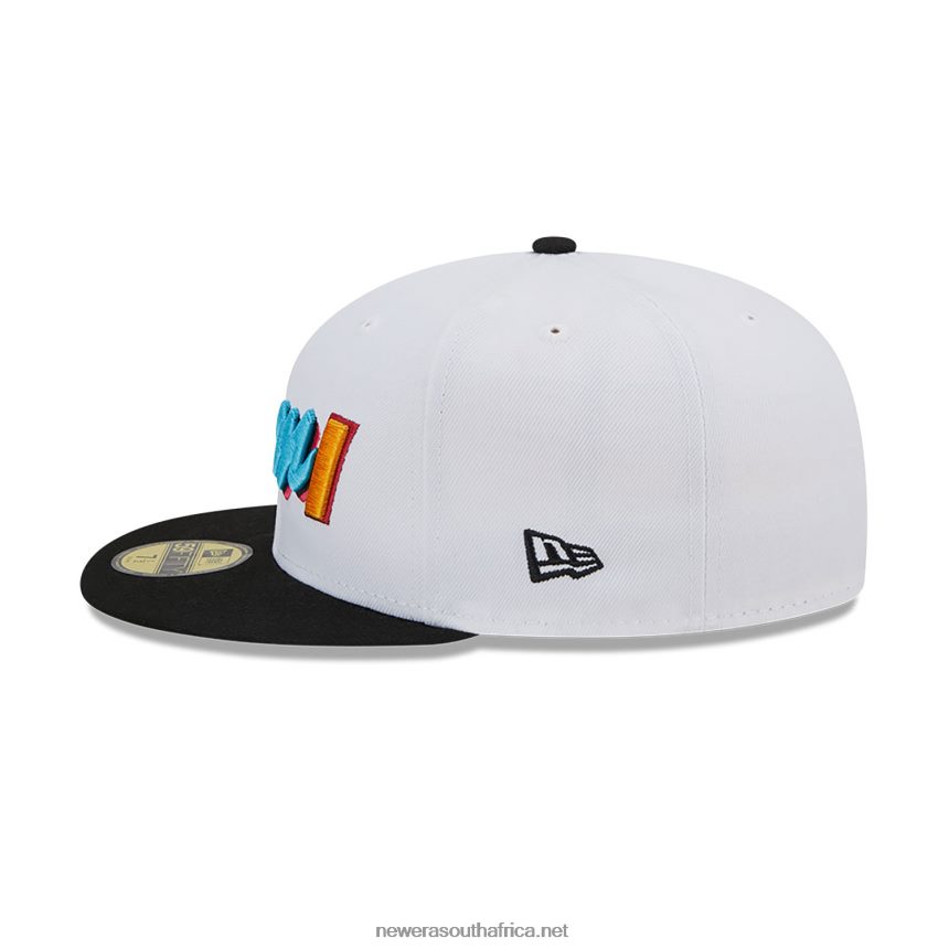 Miami Heat Authentics City Edition White 59FIFTY Fitted Cap New Era TRBRBN1001
