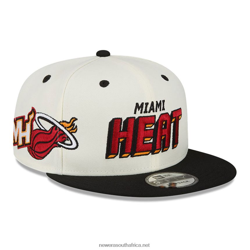 Miami Heat Awake White 9FIFTY Snapback Cap New Era TRBRBN2088