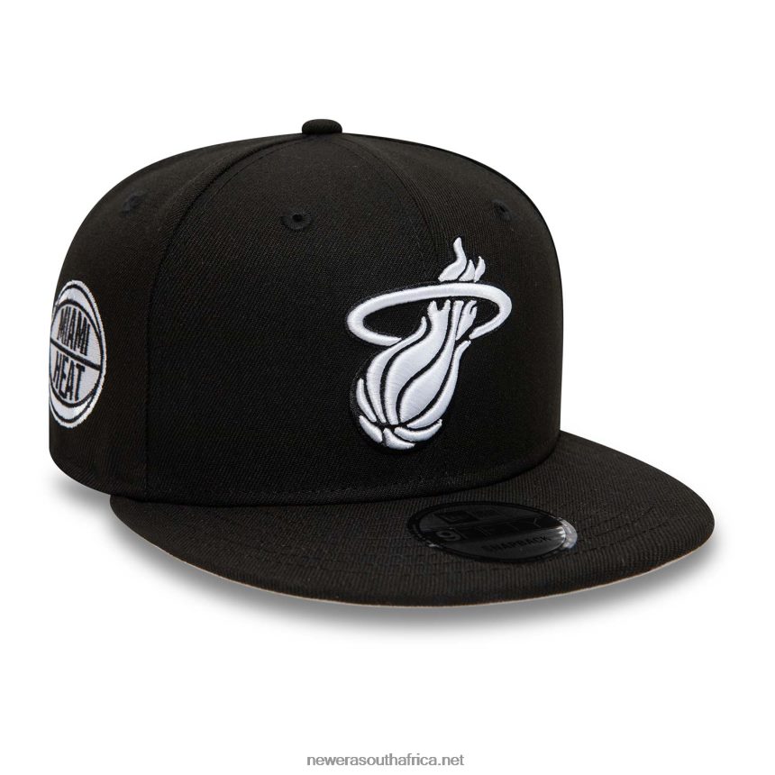 Miami Heat Black 9FIFTY Snapback Cap New Era TRBRBN2021