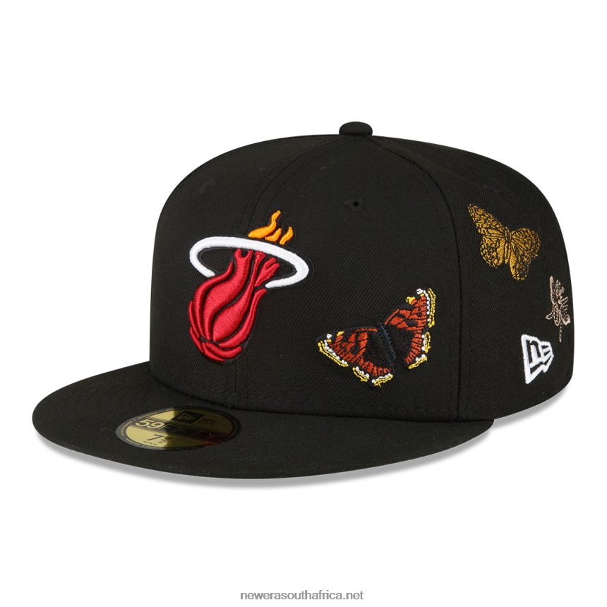 Miami Heat Felt x NBA Black 59FIFTY Fitted Cap New Era TRBRBN1115