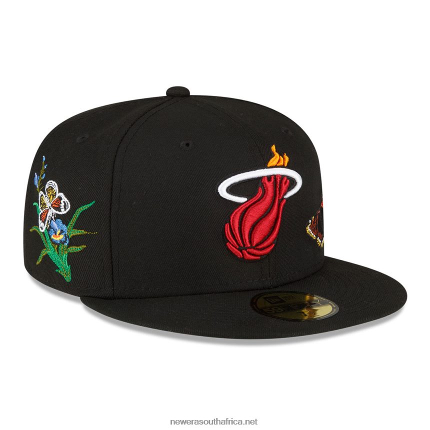 Miami Heat Felt x NBA Black 59FIFTY Fitted Cap New Era TRBRBN1115
