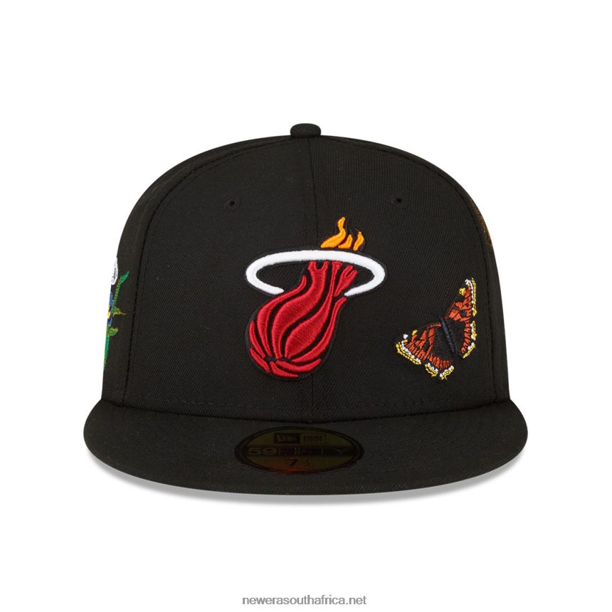Miami Heat Felt x NBA Black 59FIFTY Fitted Cap New Era TRBRBN1115