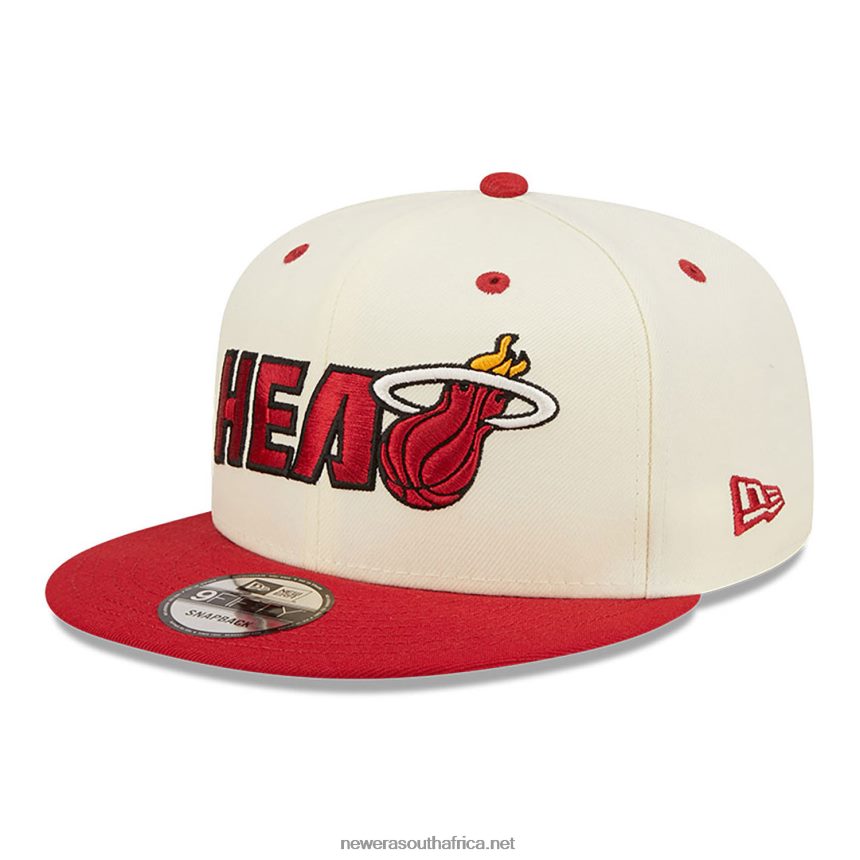Miami Heat Logo Blend White 9FIFTY Snapback Cap New Era TRBRBN1954