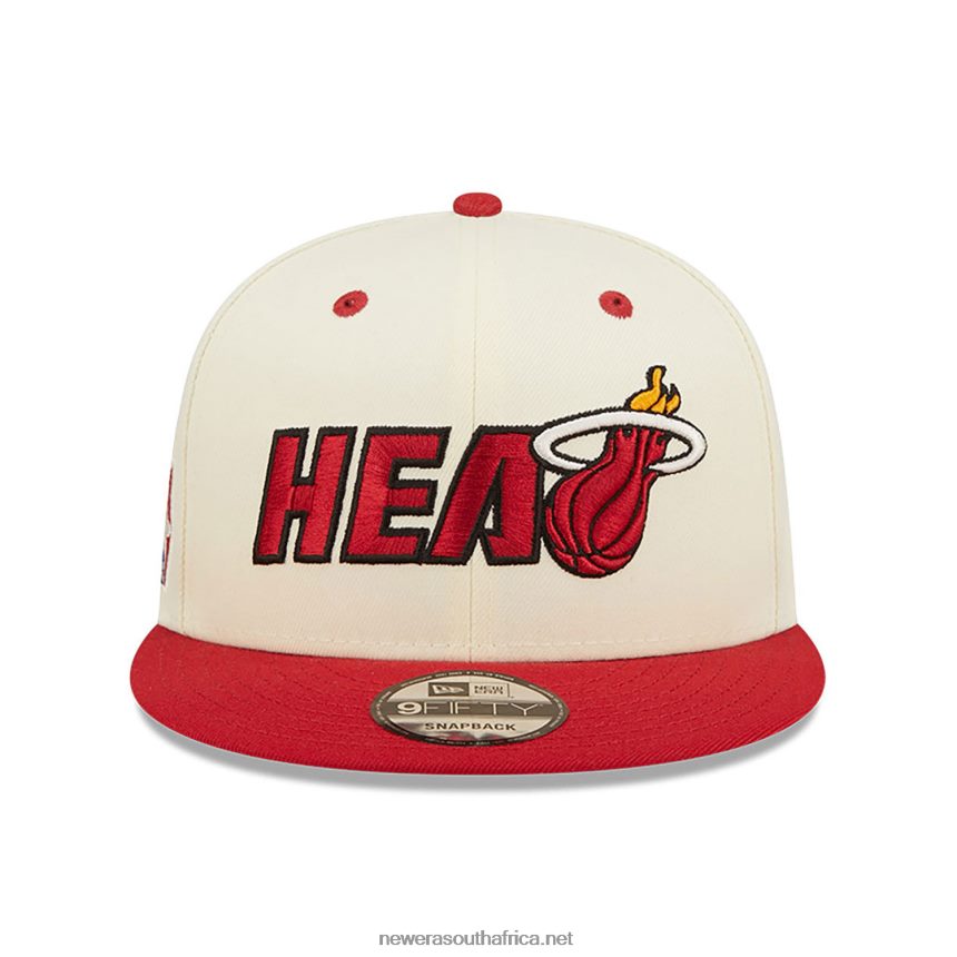 Miami Heat Logo Blend White 9FIFTY Snapback Cap New Era TRBRBN1954