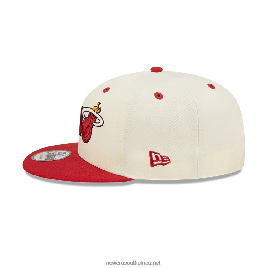Miami Heat Logo Blend White 9FIFTY Snapback Cap New Era TRBRBN1954