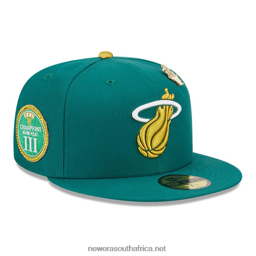 Miami Heat Max Bet Green 59FIFTY Fitted Cap New Era TRBRBN517