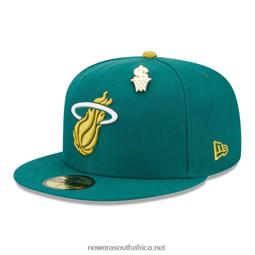 Miami Heat Max Bet Green 59FIFTY Fitted Cap New Era TRBRBN517