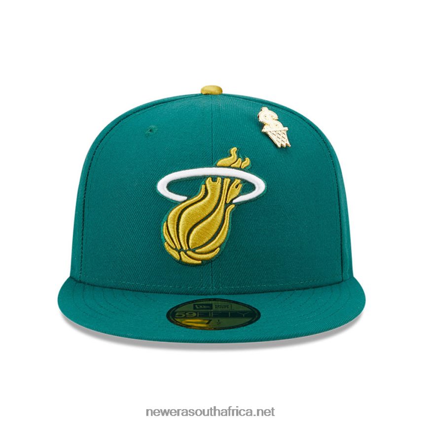 Miami Heat Max Bet Green 59FIFTY Fitted Cap New Era TRBRBN517