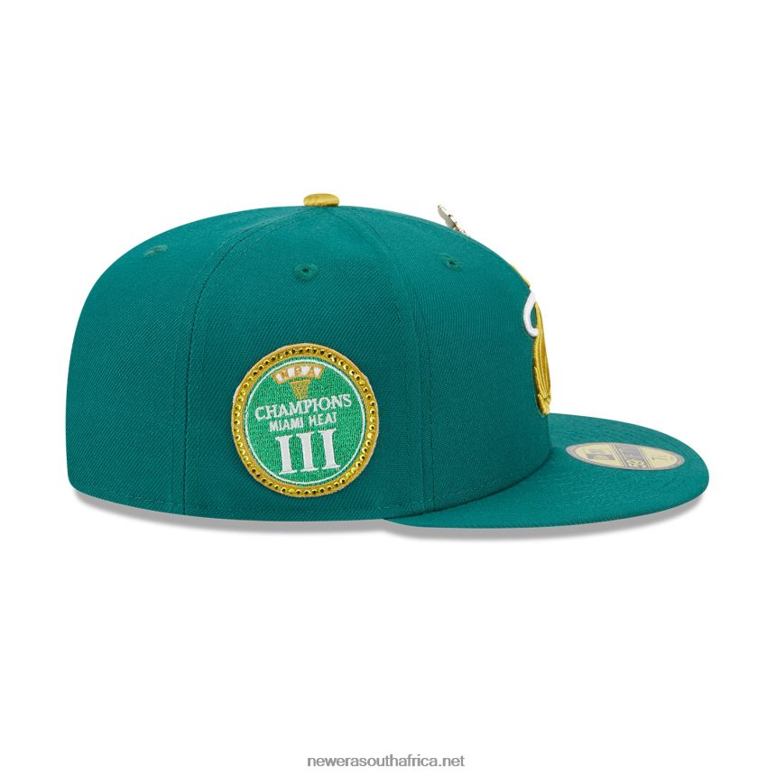 Miami Heat Max Bet Green 59FIFTY Fitted Cap New Era TRBRBN517