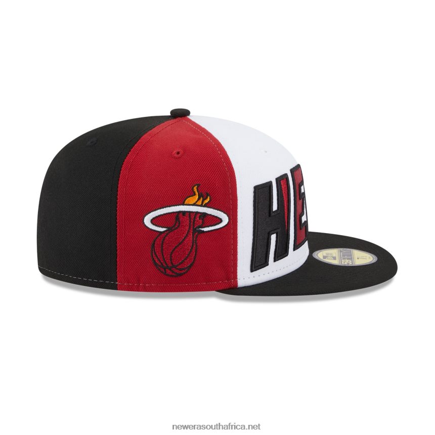 Miami Heat NBA Back Half Black 59FIFTY Fitted Cap New Era TRBRBN510