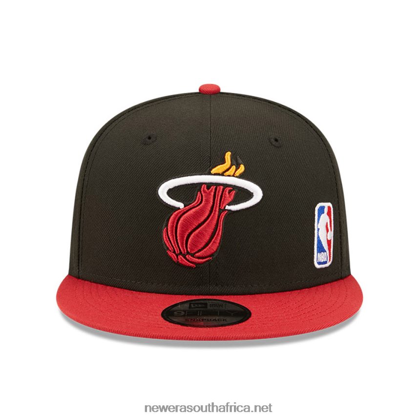 Miami Heat NBA Black Letter Arch Black 9FIFTY Snapback Cap New Era TRBRBN2067