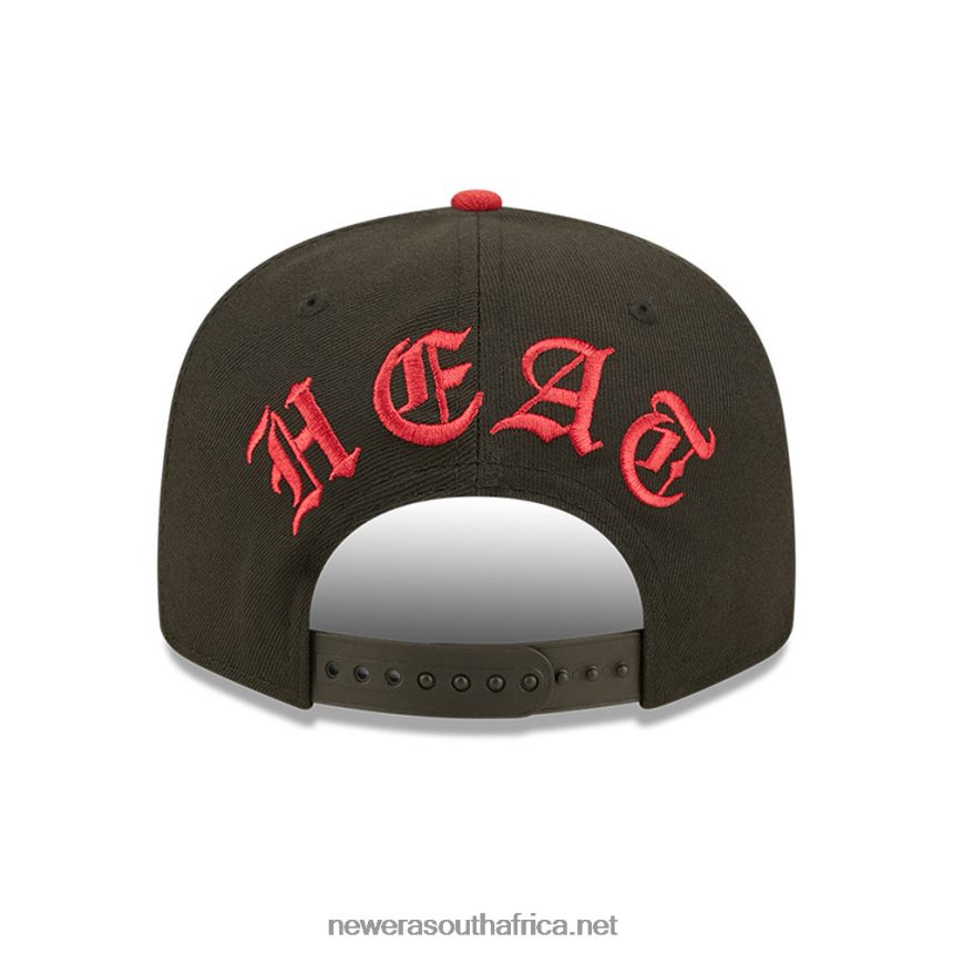 Miami Heat NBA Black Letter Arch Black 9FIFTY Snapback Cap New Era TRBRBN2067