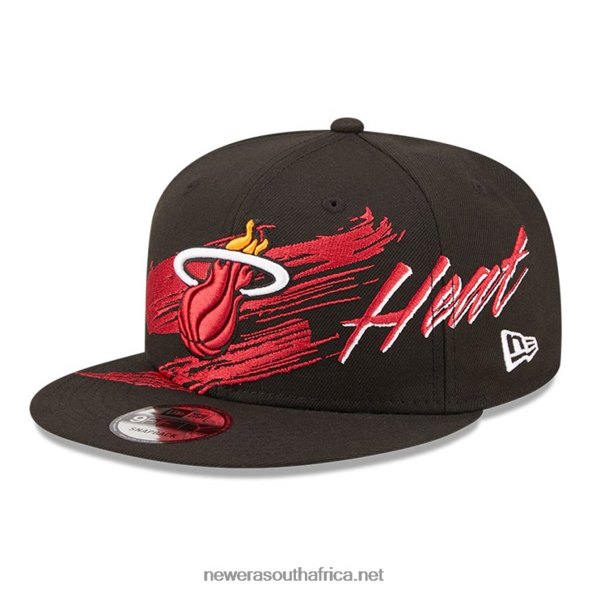 Miami Heat NBA Sweep Black 9FIFTY Snapback Cap New Era TRBRBN2094