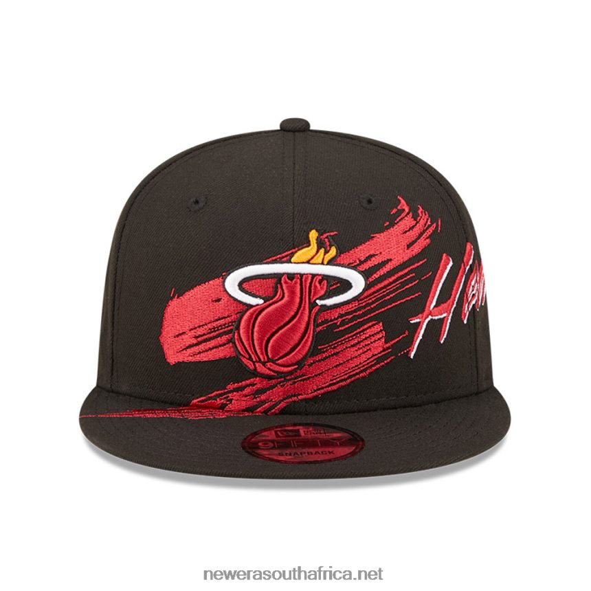 Miami Heat NBA Sweep Black 9FIFTY Snapback Cap New Era TRBRBN2094