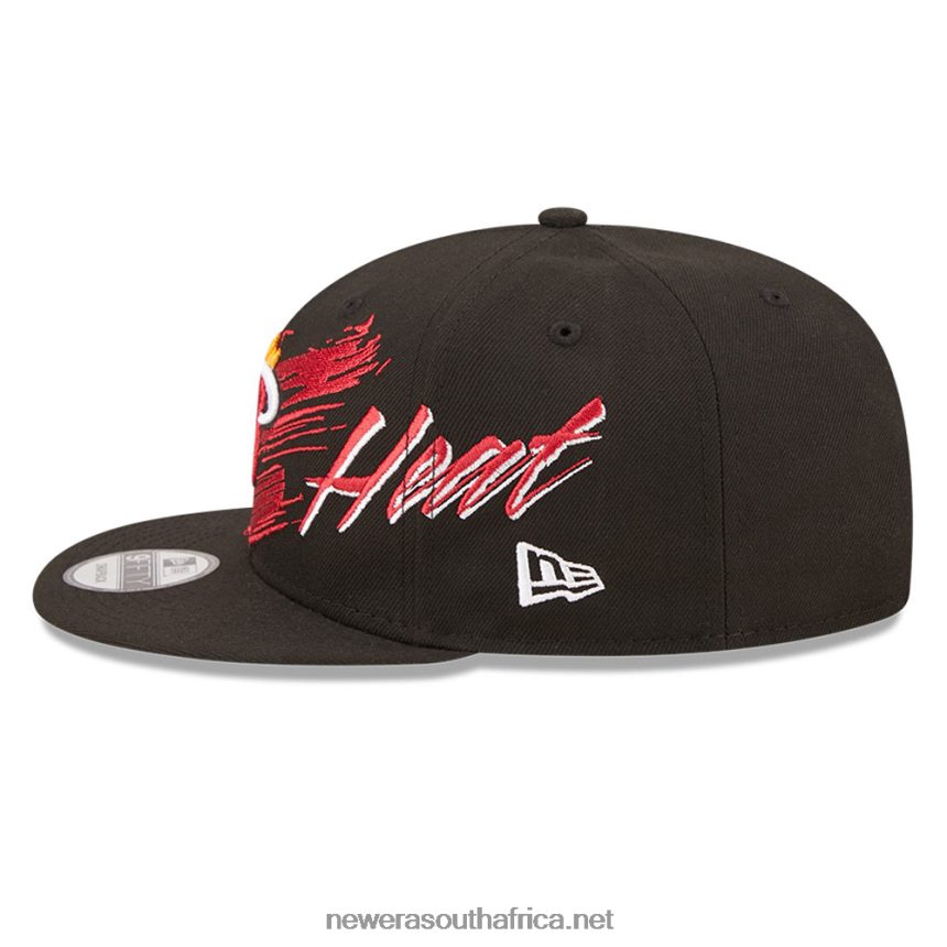 Miami Heat NBA Sweep Black 9FIFTY Snapback Cap New Era TRBRBN2094