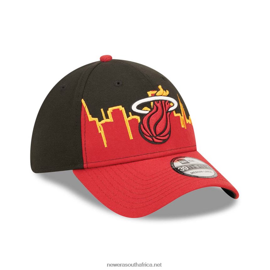 Miami Heat NBA Tip Off 2022 Black 39THIRTY Stretch Fit Cap New Era TRBRBN2202