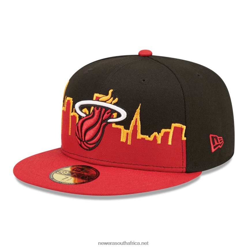 Miami Heat NBA Tip Off 2022 Black 59FIFTY Fitted Cap New Era TRBRBN36