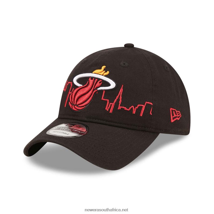 Miami Heat NBA Tip Off 2022 Black 9TWENTY Adjustable Cap New Era TRBRBN2255