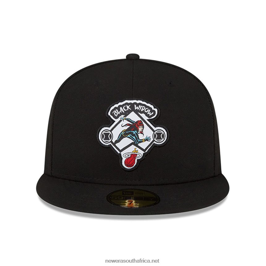 Miami Heat NBA x Marvel Black Widow Black 59FIFTY Fitted Cap New Era TRBRBN1332