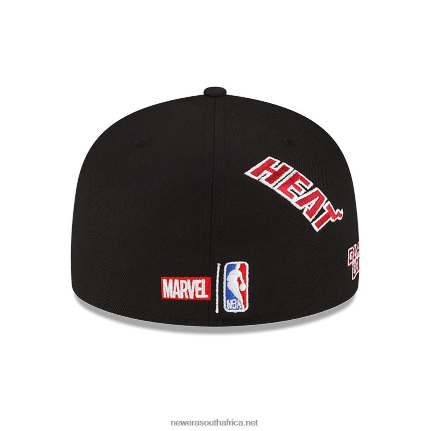 Miami Heat NBA x Marvel Black Widow Black 59FIFTY Fitted Cap New Era TRBRBN1332