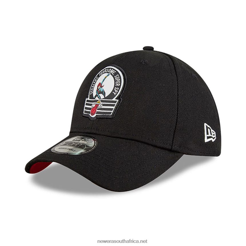 Miami Heat NBA x Marvel Black Widow Black 9FORTY Adjustable Cap New Era TRBRBN1612