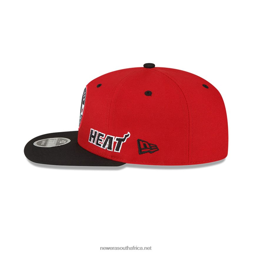 Miami Heat NBA x Marvel Black Widow Red 9FIFTY Snapback Cap New Era TRBRBN1962
