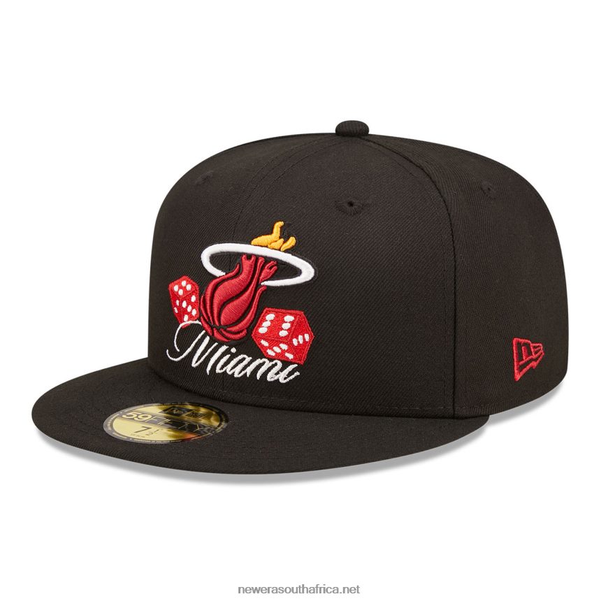 Miami Heat Roller Black 59FIFTY Fitted Cap New Era TRBRBN33