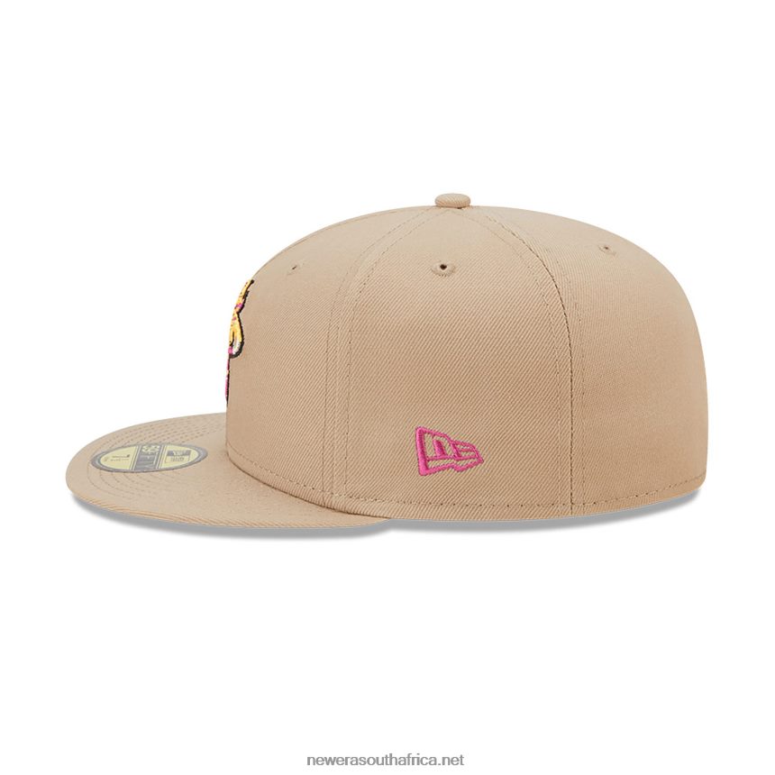 Miami Heat Team Neon Beige 59FIFTY Fitted Cap New Era TRBRBN566