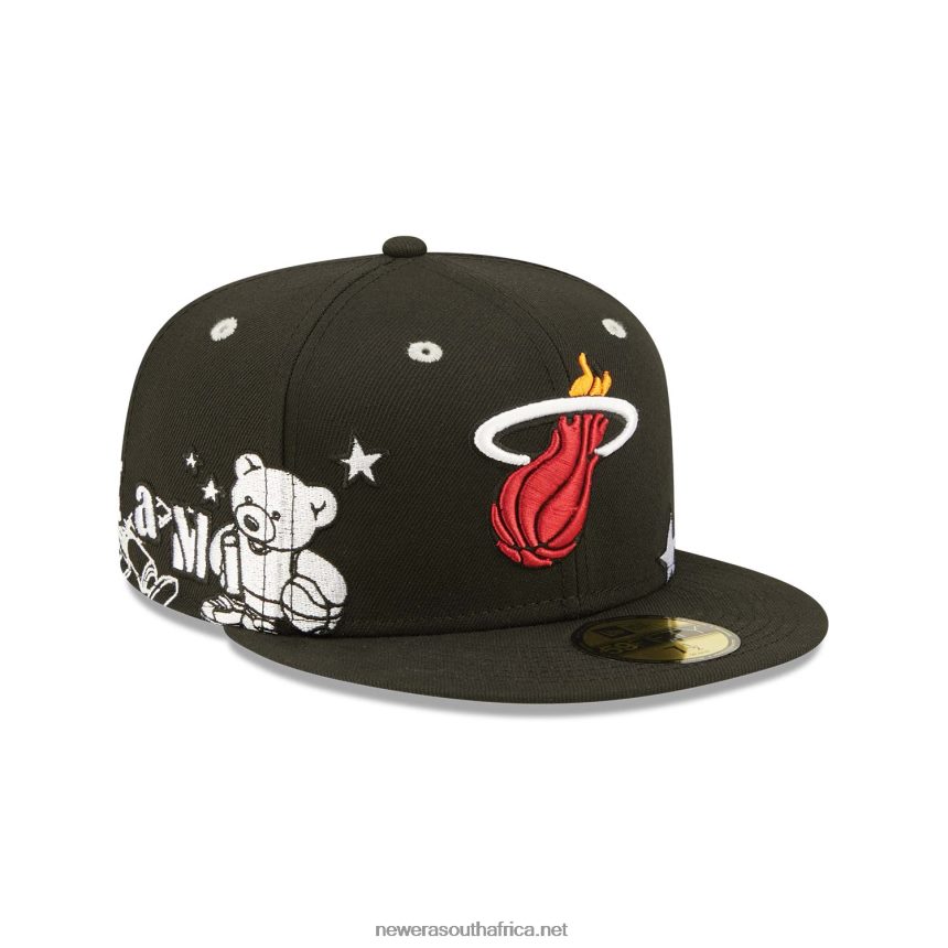 Miami Heat Teddy Black 59FIFTY Fitted Cap New Era TRBRBN720
