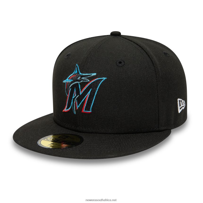 Miami Marlins 25th Anniversary Black 59FIFTY Fitted Cap New Era TRBRBN80