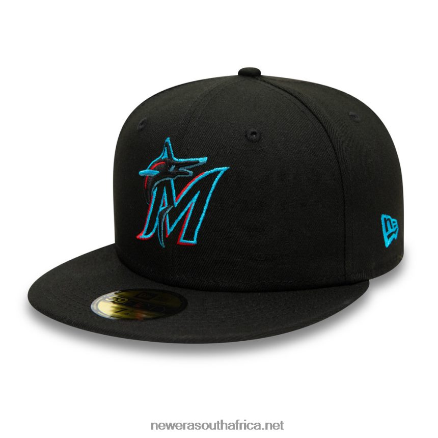 Miami Marlins Authentic On Field Game Black 59FIFTY Cap New Era TRBRBN734