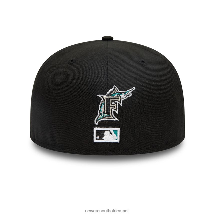 Miami Marlins Dual Logo Black 59FIFTY Fitted Cap New Era TRBRBN690