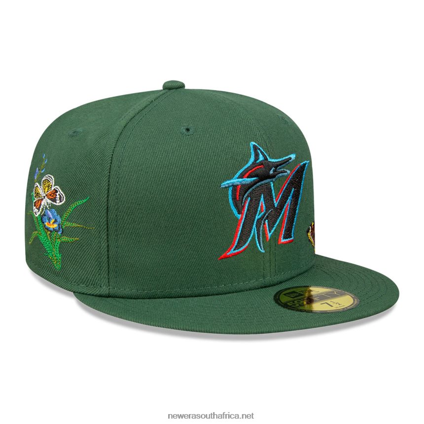 Miami Marlins Felt x MLB Dark Green 59FIFTY Fitted Cap New Era TRBRBN695