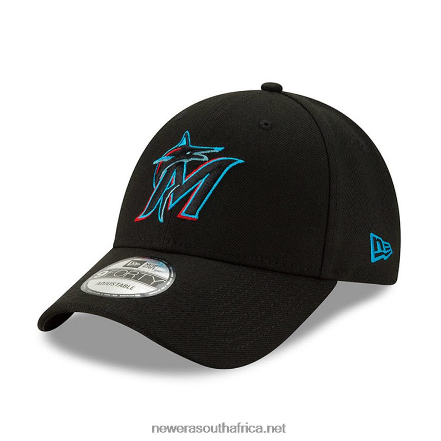Miami Marlins League Black 9FORTY Cap New Era TRBRBN1656