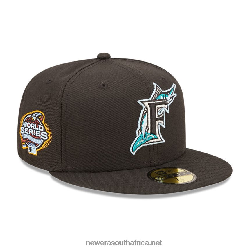 Miami Marlins MLB Cloud Black 59FIFTY Fitted Cap New Era TRBRBN422