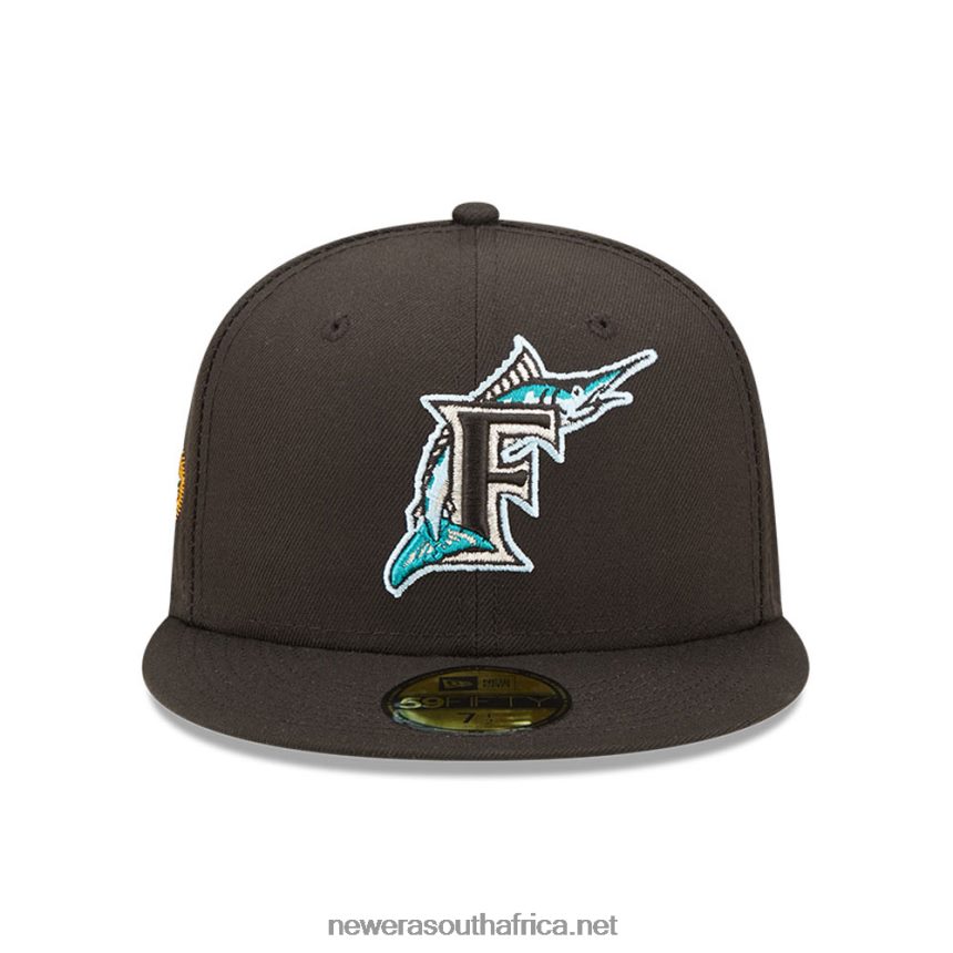 Miami Marlins MLB Cloud Black 59FIFTY Fitted Cap New Era TRBRBN422