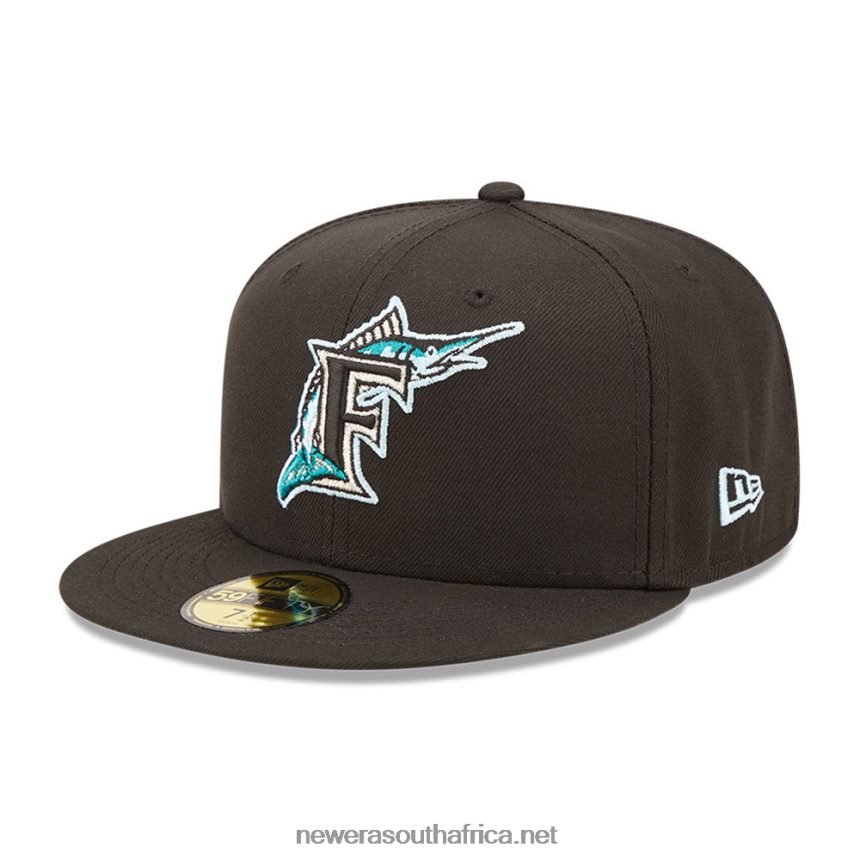 Miami Marlins MLB Cloud Black 59FIFTY Fitted Cap New Era TRBRBN422