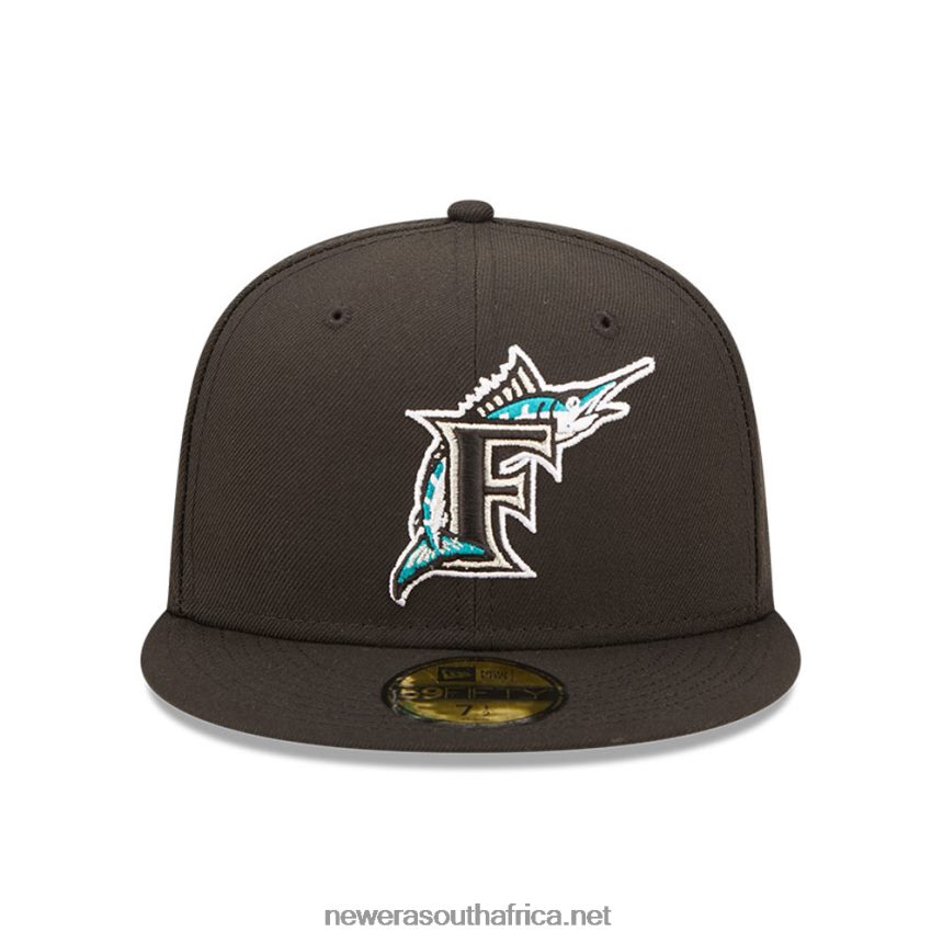 Miami Marlins MLB Cloud Black 59FIFTY Fitted Cap New Era TRBRBN549