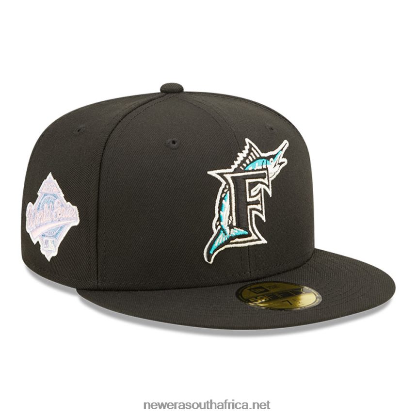 Miami Marlins MLB Pop Sweat Black 59FIFTY Fitted Cap New Era TRBRBN785