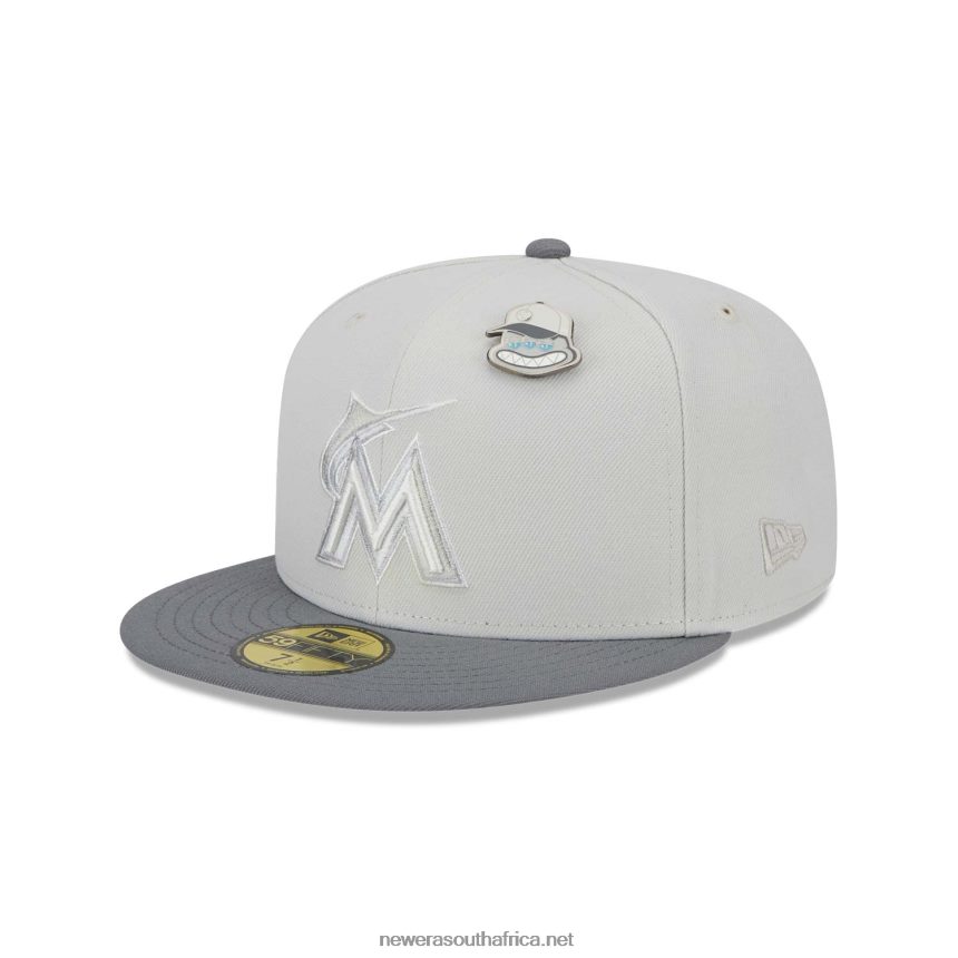 Miami Marlins Outer Space Grey 59FIFTY Fitted Cap New Era TRBRBN318