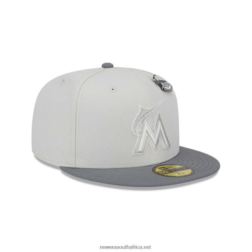 Miami Marlins Outer Space Grey 59FIFTY Fitted Cap New Era TRBRBN318