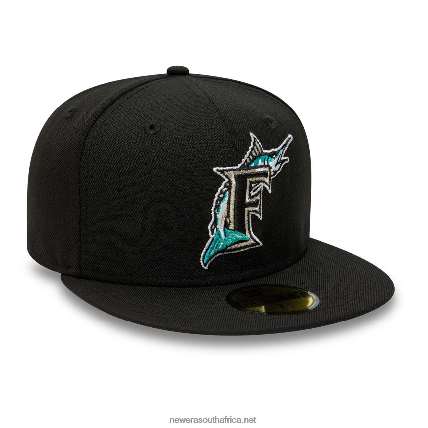 Miami Marlins Premium Wool Black 59FIFTY Fitted Cap New Era TRBRBN455