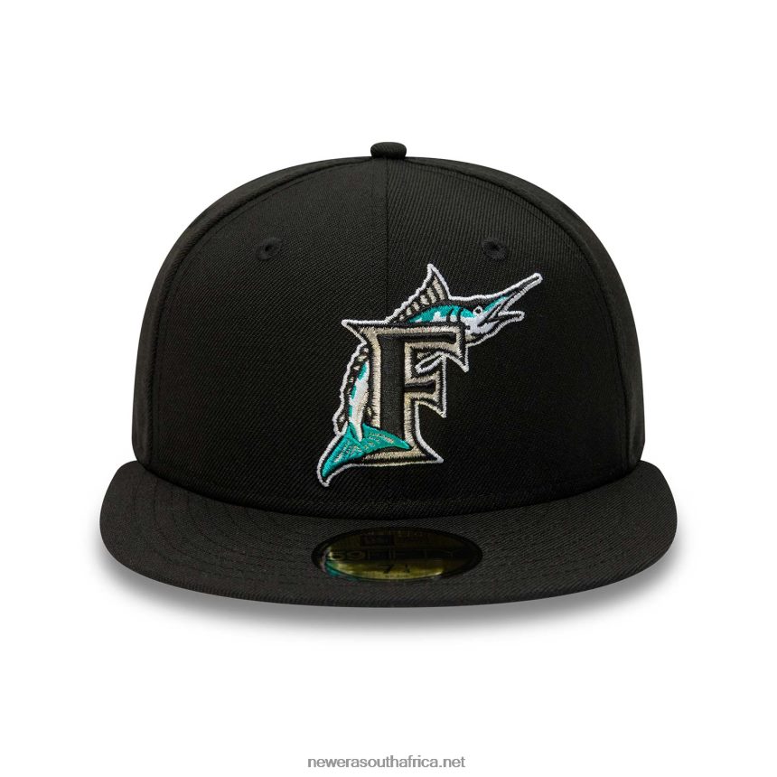 Miami Marlins Premium Wool Black 59FIFTY Fitted Cap New Era TRBRBN455